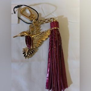NWT Brahmin Pomegranate Hummingbird Tassel  Fob/Charm